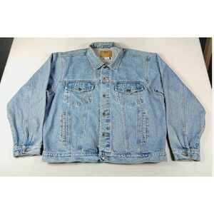 Vintage Route 66 Trucker Jacket Mens XL Blue Denim Cotton Premium Jeanswear